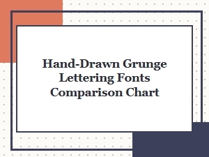 Hand-Drawn Grunge Lettering Fonts Comparison Chart: Vintage Style Guide